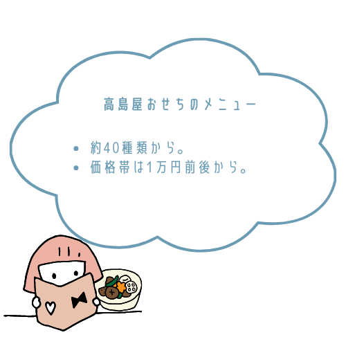 高島屋おせちの種類一覧と料金・メニュー内容